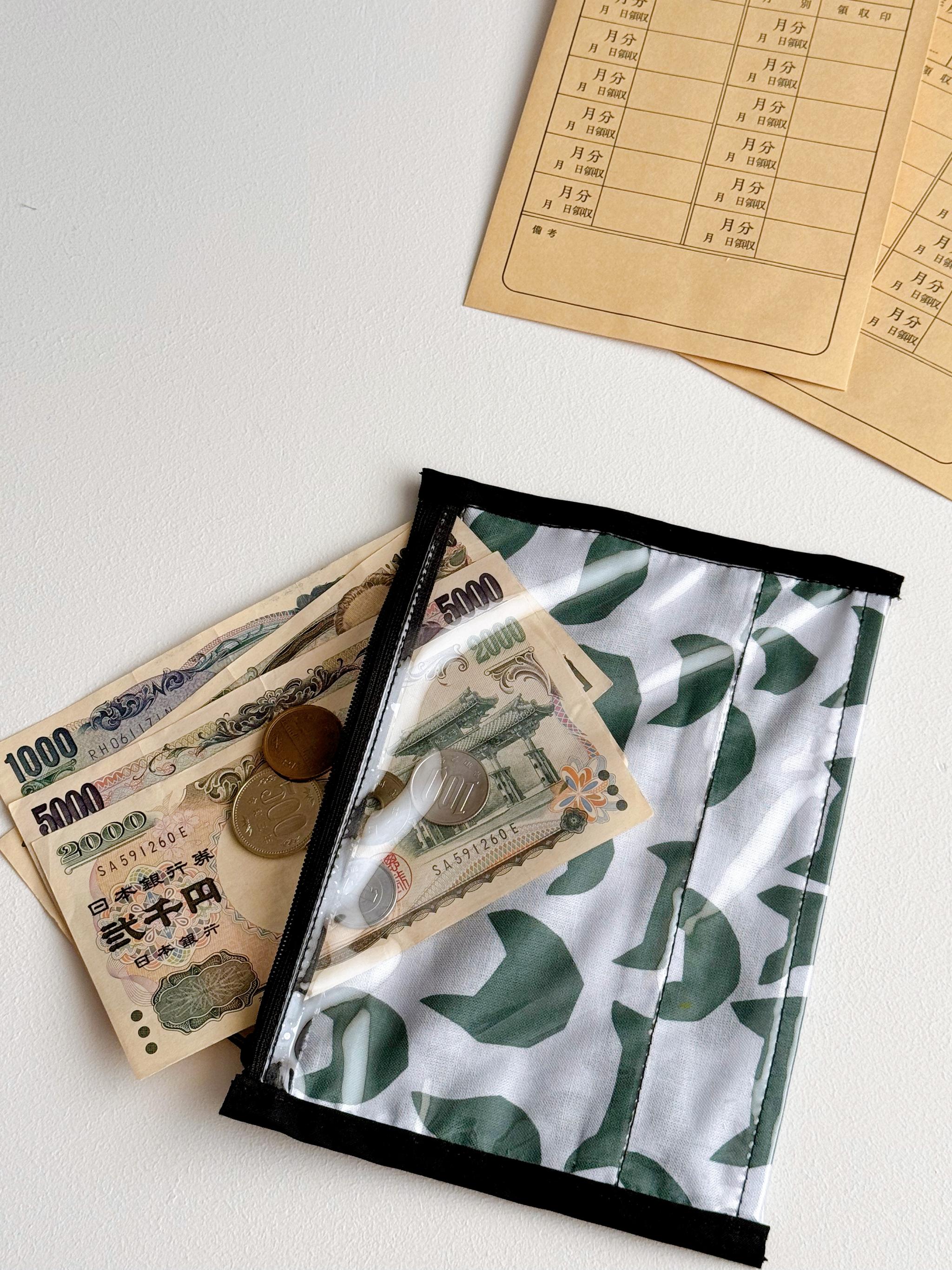 簡単仕分け！お金管理ポーチ♡ ⁡【両面クリアタイプ】anone-anone light blue | 2枚目