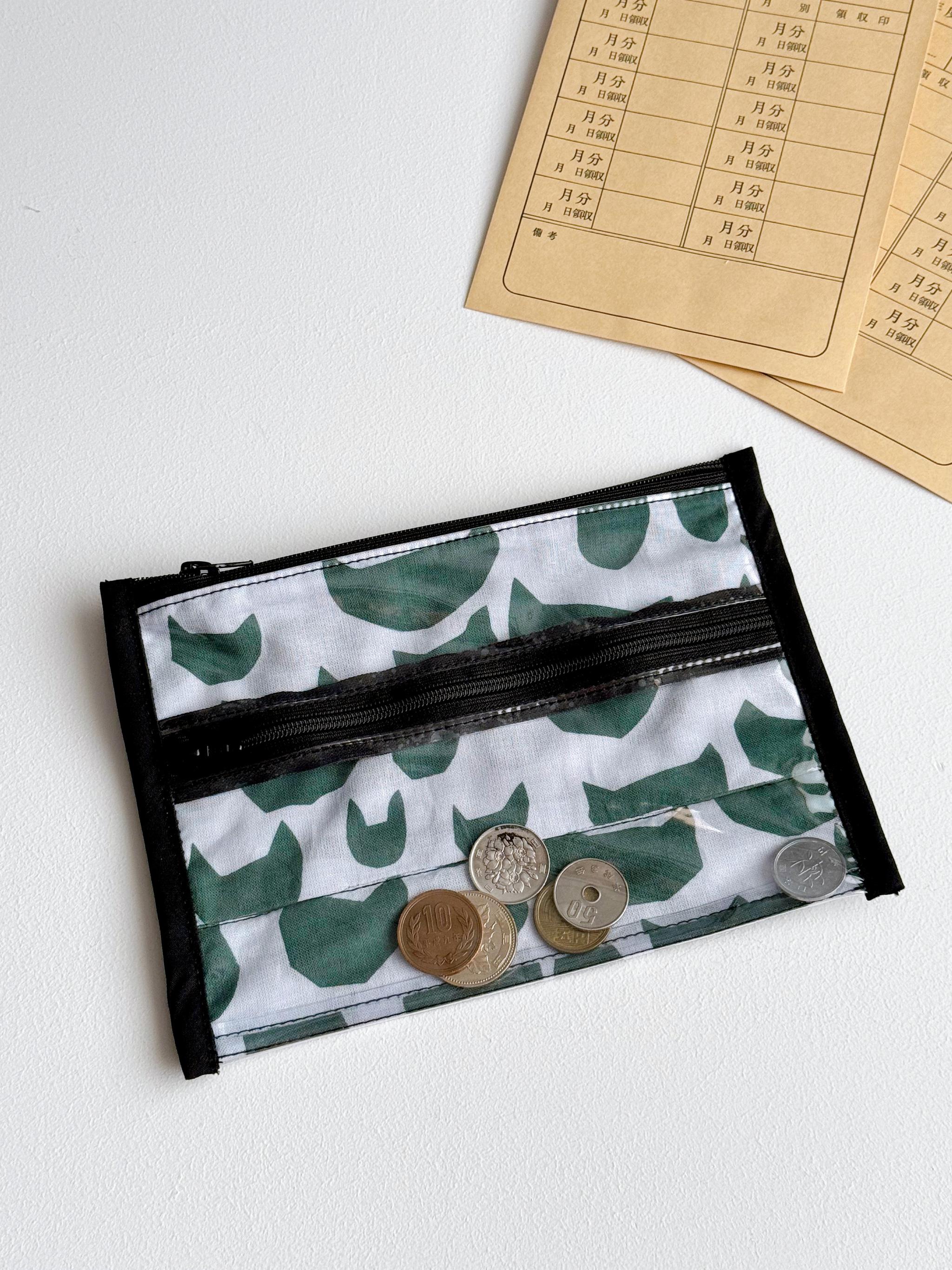 簡単仕分け！お金管理ポーチ♡ ⁡【両面クリアタイプ】anone-anone light blue | 4枚目