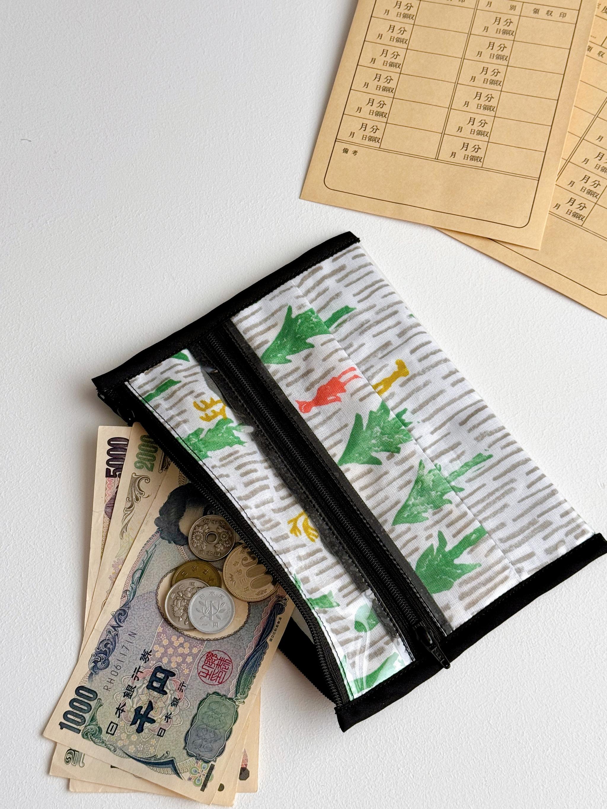 簡単仕分け！お金管理ポーチ♡ ⁡【片面クリアタイプ】one day white | 3枚目