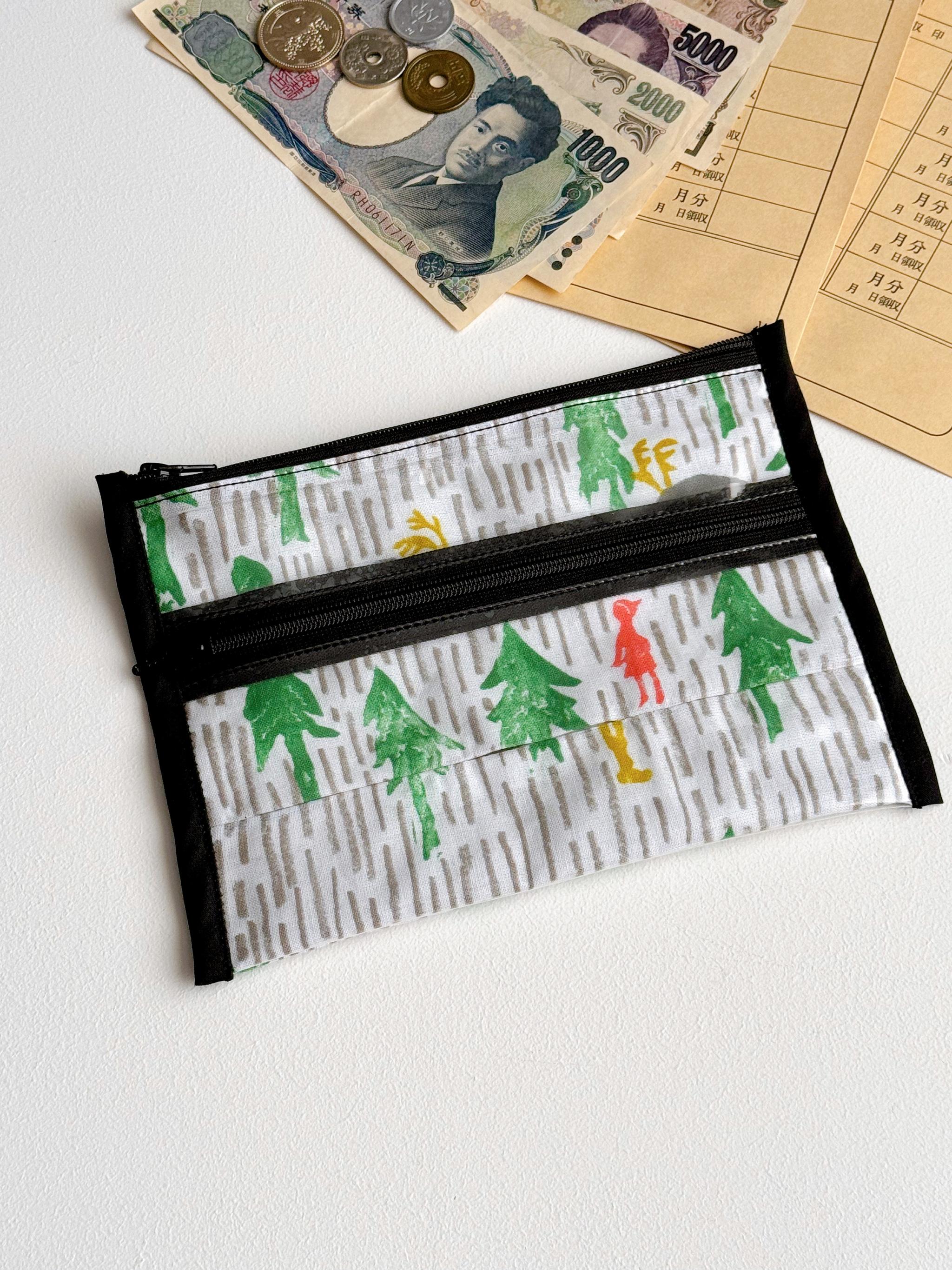 簡単仕分け！お金管理ポーチ♡ ⁡【片面クリアタイプ】one day white | 5枚目
